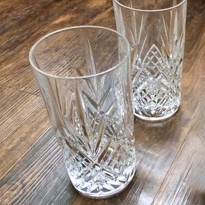 Set of 2 Crystal Drinking Glasses, Melodia, 12 ounce